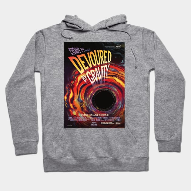 Devoured by Gravity NASA Space Comic Book Cover Hoodie by Slightly Unhinged